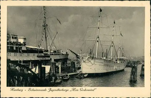 Ansichtskarte Hamburg Schwimmende Jugendherberge „Hein Godenwind“ 1935