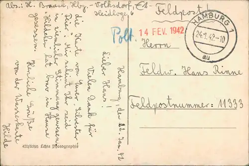 Ansichtskarte St. Pauli-Hamburg Landungsbrücken, Elbunnel gel. Feldpost 1942