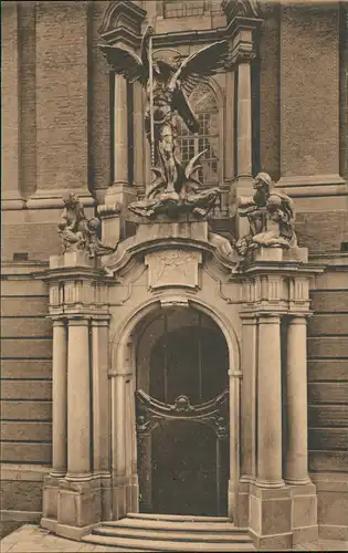 Ansichtskarte Neustadt-Hamburg Michaeliskirche - Haupteingang 1912