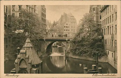 Ansichtskarte Hamburg Ellerntorbrücke 1923