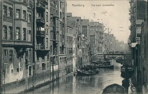 Ansichtskarte Hamburg Flet beim Stubbenhuk. 1911