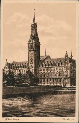 Ansichtskarte Hamburg Rathaus 1928