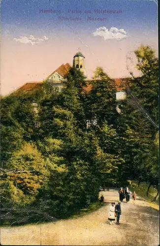 Ansichtskarte Hamburg Partie am Holstenwall 1914