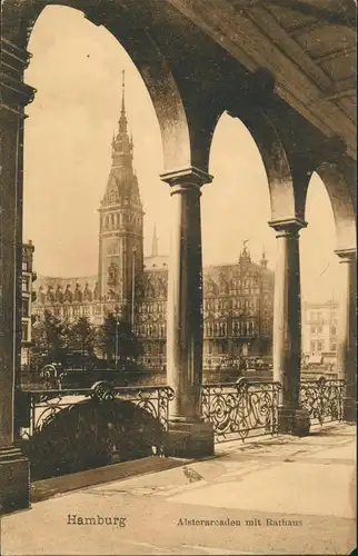 Ansichtskarte Hamburg Alsterarkaden - Dzrchblick 1911