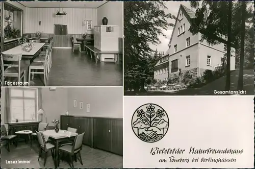 Ansichtskarte Oerlinghausen Bielefelder Naturfreundehaus 3 Bild Tönsberg 1961