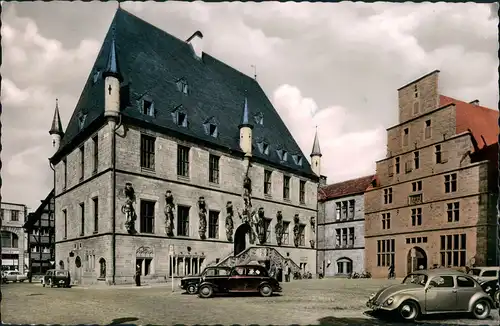 Ansichtskarte Osnabrück VW Käfer Rathaus 1958