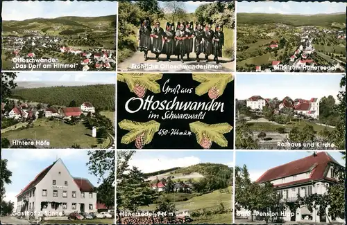 Ottoschwanden-Freiamt (Schwarzwald) Höfe, Trachten, Gasthof 1964