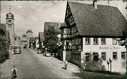 Ansichtskarte Langenburg Straßenpartie - Autos 1961