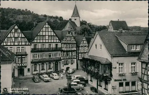 Ansichtskarte Bad Orb Markt, Auto - VW Käfer 1958