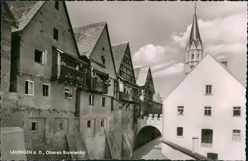 Ansichtskarte Lauingen (Donau) Oberes Brunnental - Weg 1961