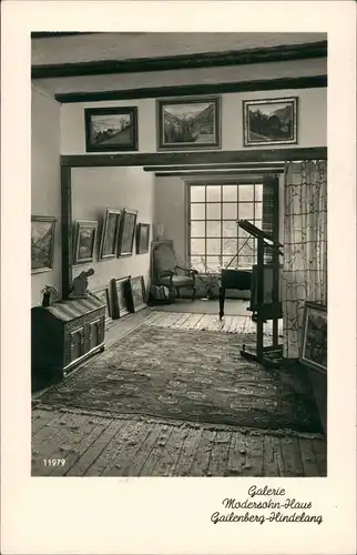 Ansichtskarte Gailenberg über Hindelang Galerie Modersohn Haus - Innen 1953