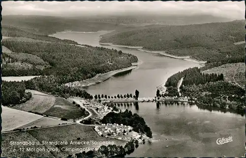 Ansichtskarte Amecke-Sundern (Sauerland) Luftbild Strandbad 1960