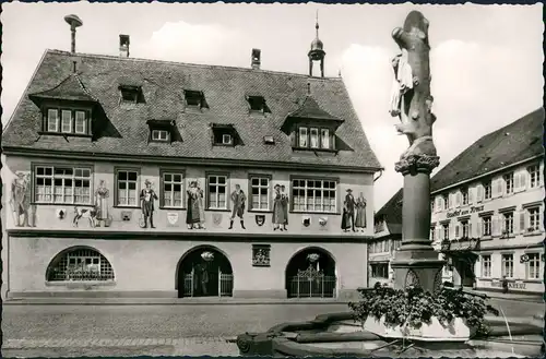 Ansichtskarte Haslach im Kinzigtal Straße - Rathaus 1961