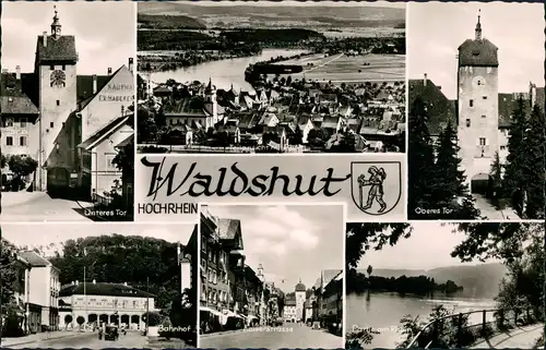 Ansichtskarte Waldshut-Waldshut-Tiengen MB: Unteres Tor, Straßen 1961