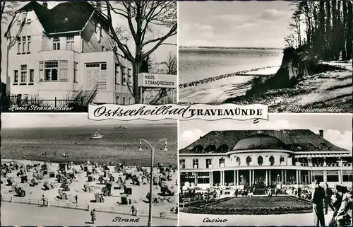 Ansichtskarte Travemünde-Lübeck 4 Bild Haus Strandredder 1970