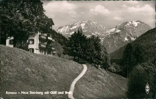Ansichtskarte Ramsau bei Berchtesgaden Haus Steinberg am Göll 1957