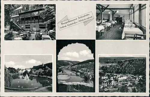 Ansichtskarte Bad Karlshafen 5 Bild: Restaurant, Stadt 1959
