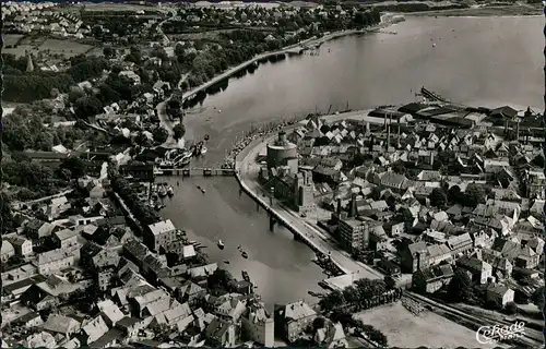 Ansichtskarte Eckernförde Luftbild - Stadt 1956