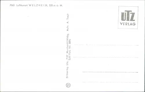 Ansichtskarte Welzheim MB: Wilhelmstraße, Umland 1963