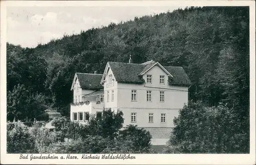Ansichtskarte Bad Gandersheim Kurhaus Waldschlößchen 1954