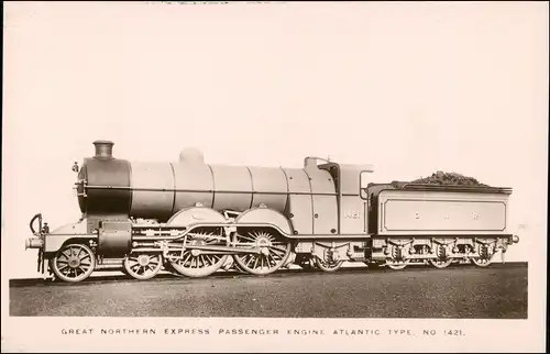 GREAT NORTHERN EXPRESS PASSENGER ENGINE ATLANTIC TYPE Eisenbahn Lokomotive 1928