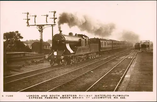 LONDON AND SOUTHWESTERN RAILWAY WATERLOO PLYMOUTH   LOCOMOTIVE NO. 446. 1923