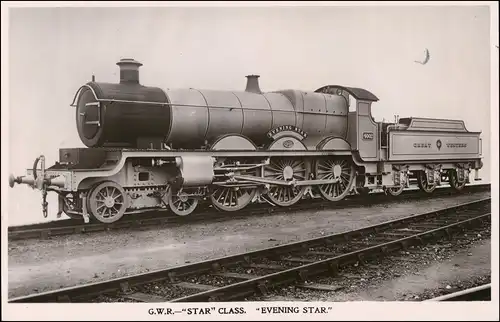 G.W.R.-"STAR" CLASS. "EVENING STAR." Verkehr/KFZ - Eisenbahn/Zug/Lokomotive 1928