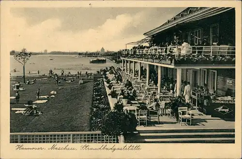Ansichtskarte Hannover Maschsee - Gaststätte, Triumph Schokolade 1959