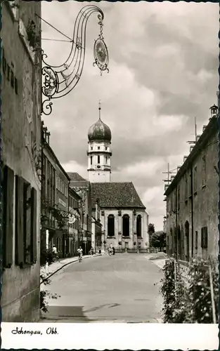 Ansichtskarte Schongau Straßenpartie 1962