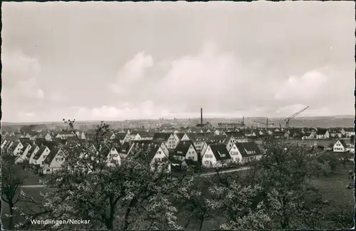 Ansichtskarte Wendlingen Panorama Blick über Wohnhaus Siedlung 1955