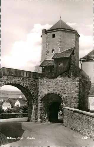 Ansichtskarte Nabburg Teilansicht Partie am Obertor Tor-Durchfahrt 1960