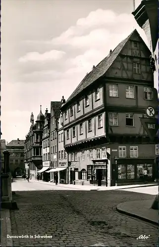 Donauwörth Rathaus Baudrexlhaus Hotel Krone u. Brückentor 1963