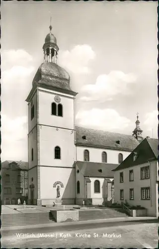 Ansichtskarte Wittlich Partie a.d. Kath. Kirche St. Markus 1967