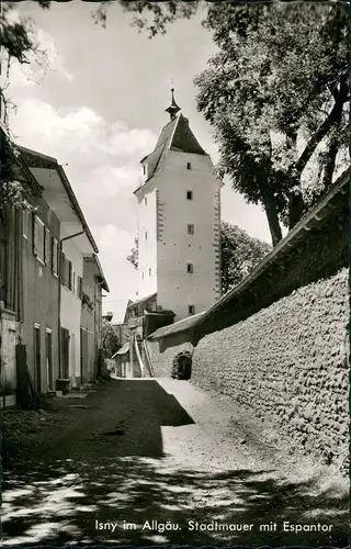Isny Strassen Partie, Wohnhäuser a.d. Stadtmauer Espantor 1960/1963