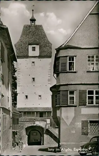 Ansichtskarte Isny Frau Straße Espantor - VW Käfer 1963