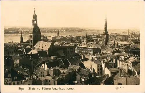Postcard Riga Rīga Ри́га Totalansicht 1939