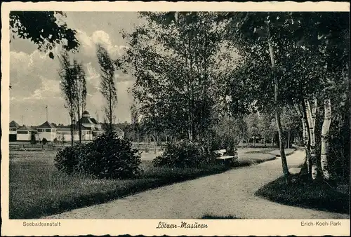 Postcard Lötzen (Ostpreußen) Giżycko Seebadeanstalt 1932