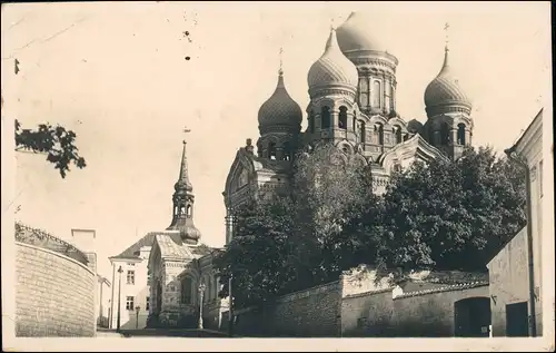 Reval Tallinn (Ревель) Straßenpartie russische kirche 1926