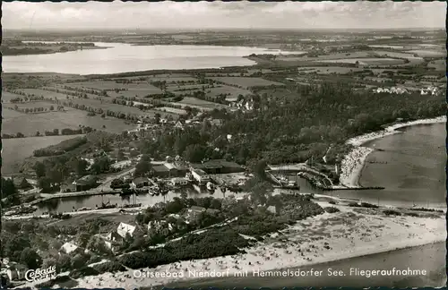 Ansichtskarte Niendorf-Timmendorfer Strand Luftbild Strand Dorf 1961