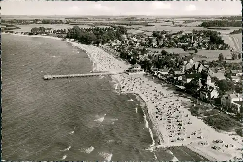 Niendorf-Timmendorfer Strand Luftbild Strand Seebrücke Stadt 1964