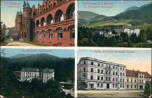 Görbersdorf in Schlesien Sokołowsko Hotel, Heilanstalten - 4 Bild 1912