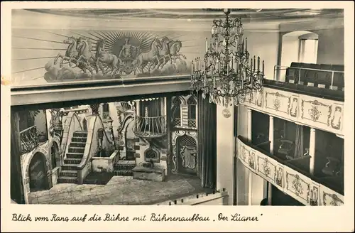 Celle SchlossBlick vom Rang auf die Bühne mit Bühnenaufbau. 1932