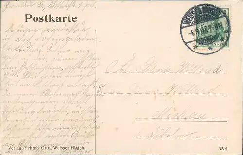 Ansichtskarte Langebrück-Dresden Gasthaus Haidemühle coloriert 1907