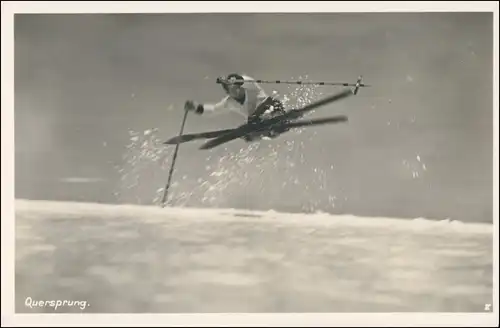 Schreiberhau Szklarska Poręba Skifahrer Quersprung Riesengebirge 1930