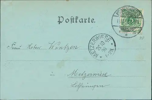 Ansichtskarte Königswinter Mondscheinlitho Drachenfels 1898