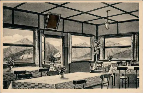 Ansichtskarte Neubeuern Gasthaus und Café ,,Zur Haschlalm“ innen 1928