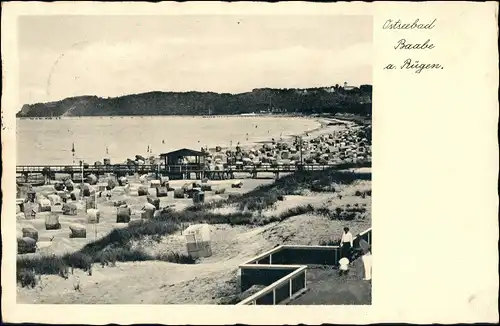 Ansichtskarte Baabe Strand, Anlagen - Halle 1938