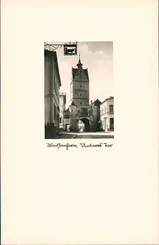 Ansichtskarte Weißenhorn Unteres Tor Strassen Partie 1955