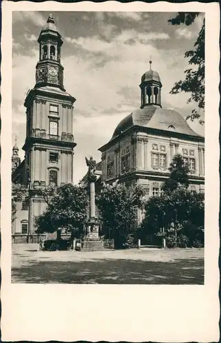 Trebnitz (Niederschlesien) Trzebnica (śląskie) Wallfahrtskirche St. Hedwig 1950