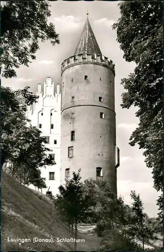 Ansichtskarte Lauingen (Donau) Partie am Schloßturm Turm Gebäude 1965